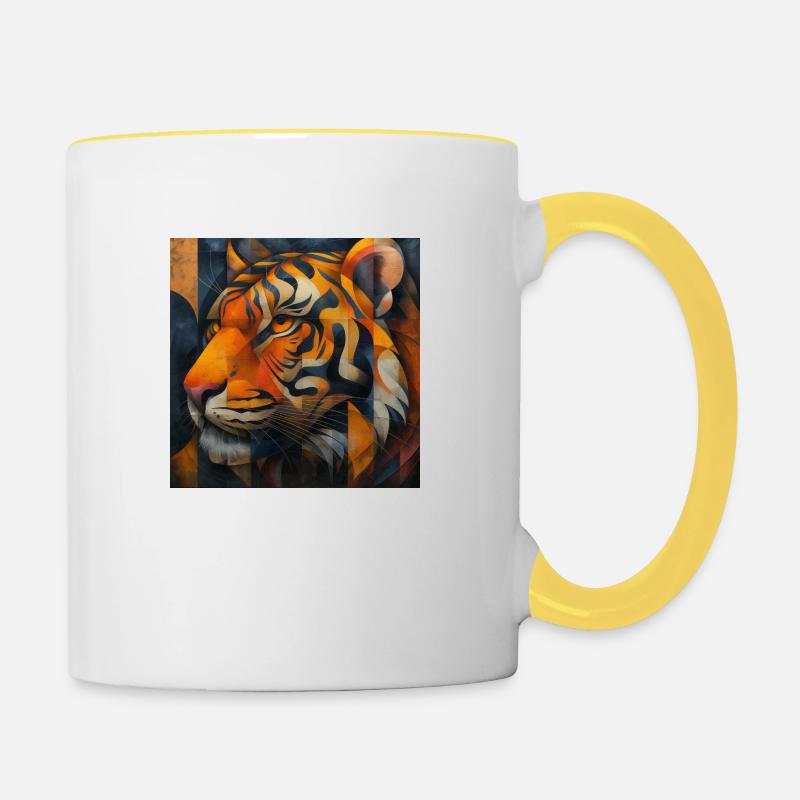 Tigre - Mug contrasté - blanc/jaune
