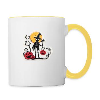 Spooky Halloween - Contrasting Mug - white/yellow - Right