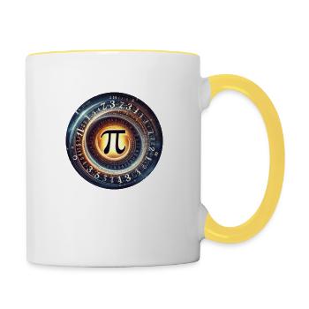 Pi 3.14 Circle Number - Contrasting Mug - white/yellow - Right