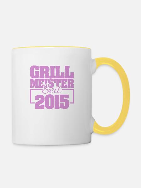 2015 - Tasse zweifarbig - Weiß/Gelb