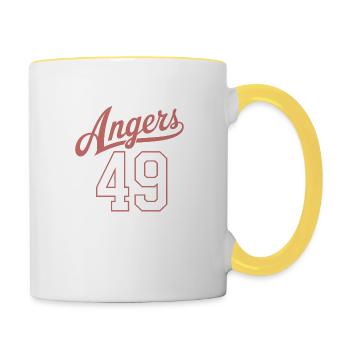 Angers 49 - Mug contrasté - blanc/jaune - Droite