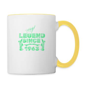 1963 - Tasse zweifarbig - Weiß/Gelb - Rechts