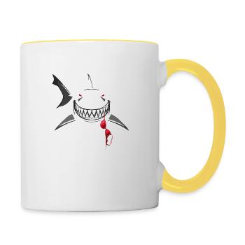 MUSCHi DIVERS 2018 aniMale "Casanova" (front) - Tasse zweifarbig - Weiß/Gelb - Rechts