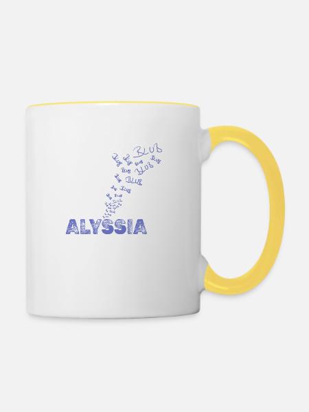 Alyssia - Tasse zweifarbig - Weiß/Gelb