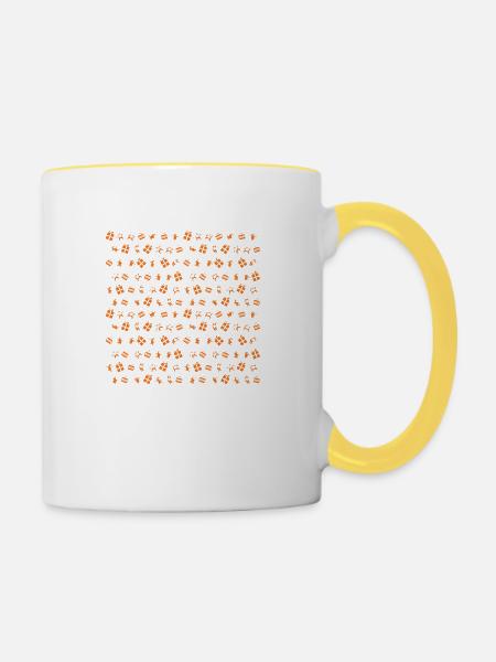 Weihnachtsmann - Anleitung - Tasse zweifarbig - Weiß/Gelb