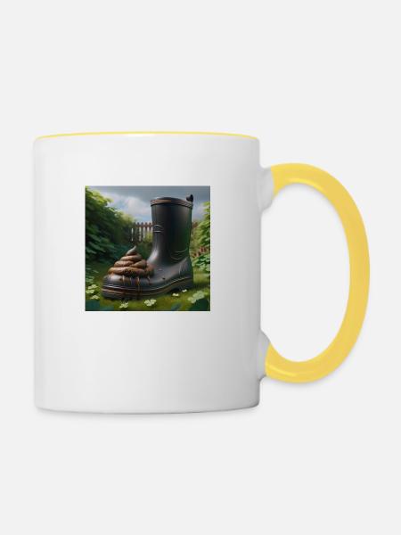 Bastard - Tasse zweifarbig - Weiß/Gelb