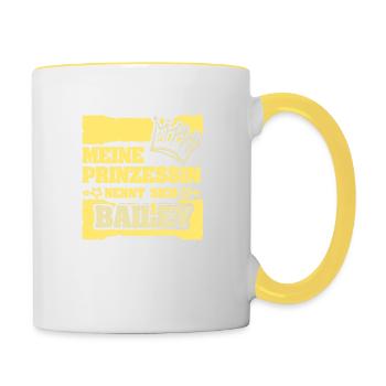 Mädchenname Bailey - Tasse zweifarbig - Weiß/Gelb - Rechts