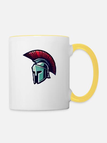 spartaner - Tasse zweifarbig - Weiß/Gelb