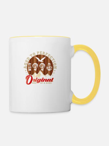 Kultiges Jubiläum 1996 - Tasse zweifarbig - Weiß/Gelb
