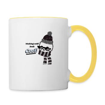 Making cold look Cool! - Tasse zweifarbig - Weiß/Gelb - Rechts