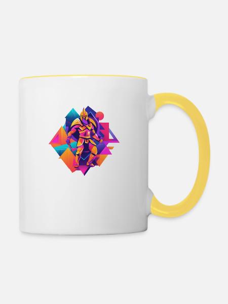 Spartan - Tasse zweifarbig - Weiß/Gelb