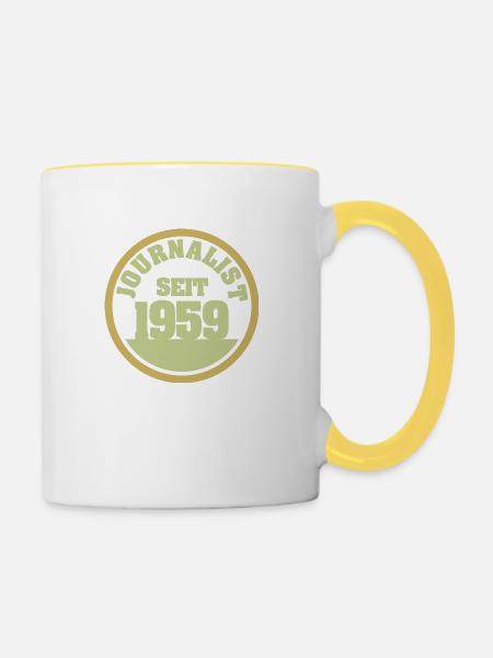 1959 - Tasse zweifarbig - Weiß/Gelb