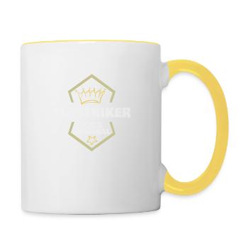 Cadeau pour électricien - Mug contrasté - blanc/jaune - Droite