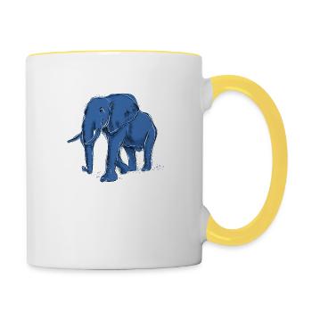 Elephant - Contrasting Mug - white/yellow - Right