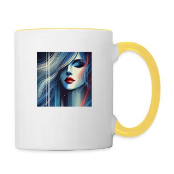 Éclipse Chromatique - Mug contrasté - blanc/jaune - Droite