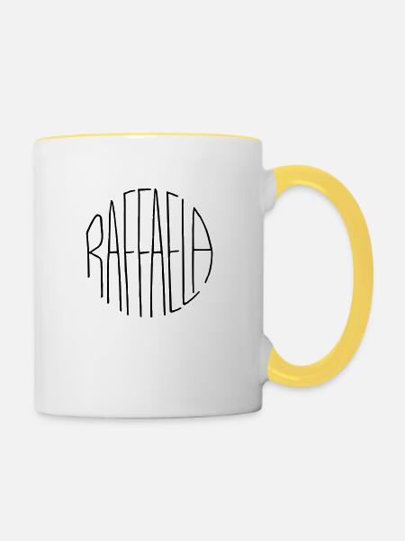 Raffaela - Tasse zweifarbig - Weiß/Gelb