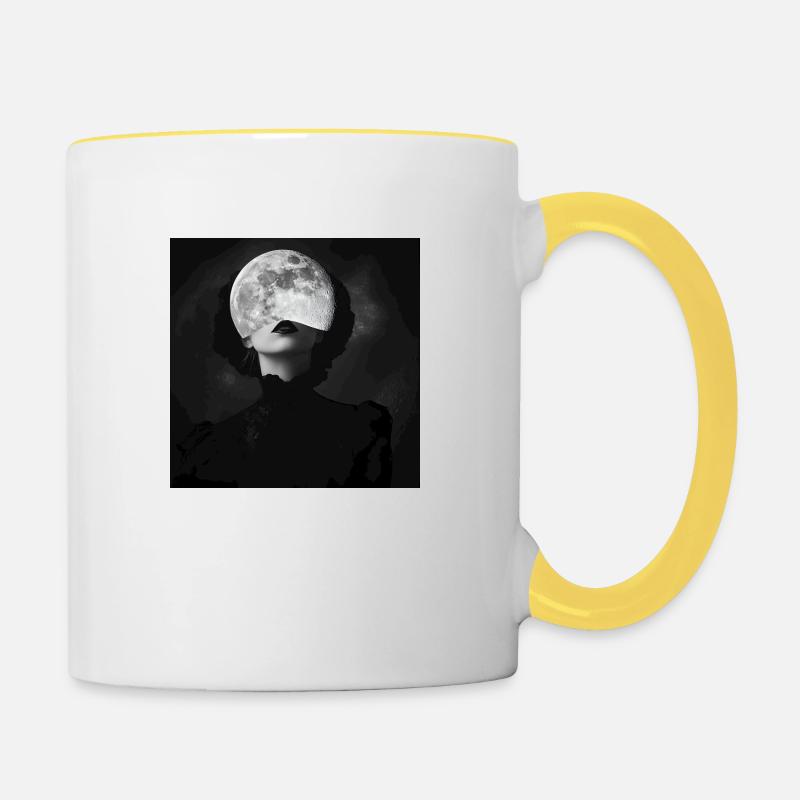 L’Ombre de la Lune - Mug contrasté - blanc/jaune