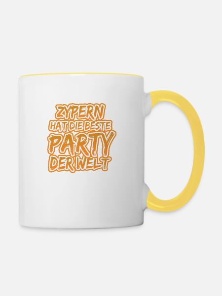Zypern Zypern - Tasse zweifarbig - Weiß/Gelb