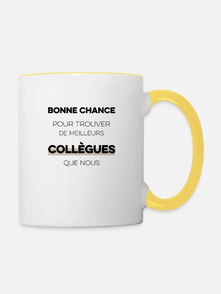 Geschenkidee für Rente, Beruf, Beruf - Tasse zweifarbig - Weiß/Gelb
