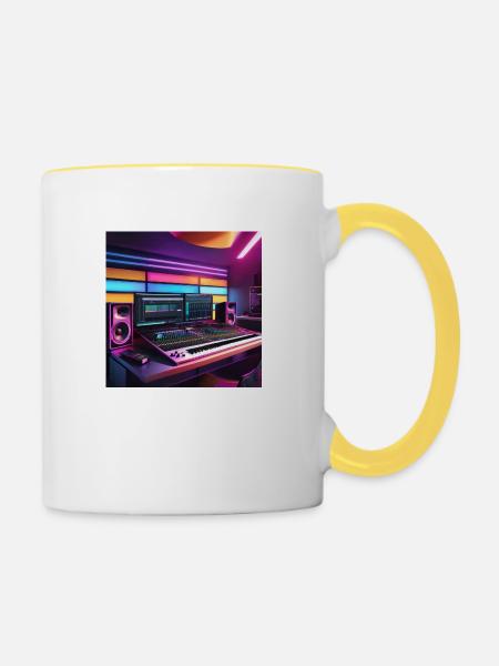 Studio - Tasse zweifarbig - Weiß/Gelb