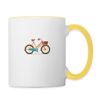Bicycle City Bike - Contrasting Mug - white/yellow - Right