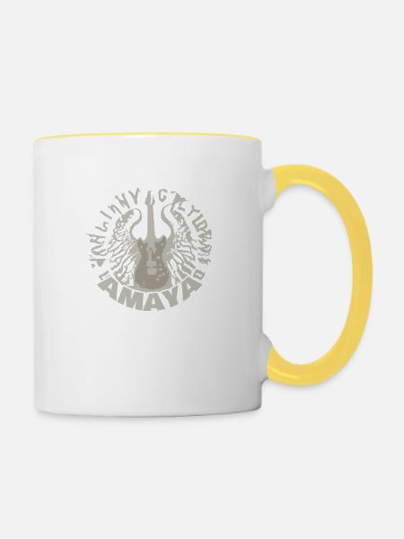Amaya - Tasse zweifarbig - Weiß/Gelb