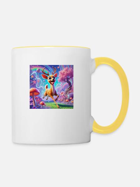 WUNDERHIRSCH - Tasse zweifarbig - Weiß/Gelb