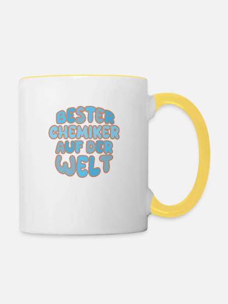 Berufung Chemiker - Tasse zweifarbig - Weiß/Gelb