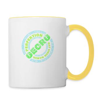 Gift for Georg - Contrasting Mug - white/yellow - Right