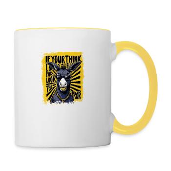 Donkey with style - Contrasting Mug - white/yellow - Right
