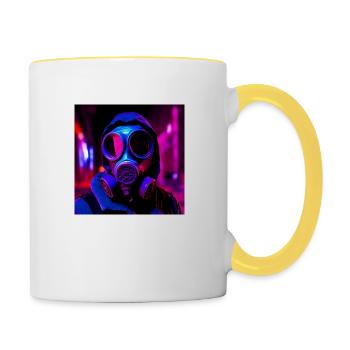 Stalker rave party - Contrasting Mug - white/yellow - Right