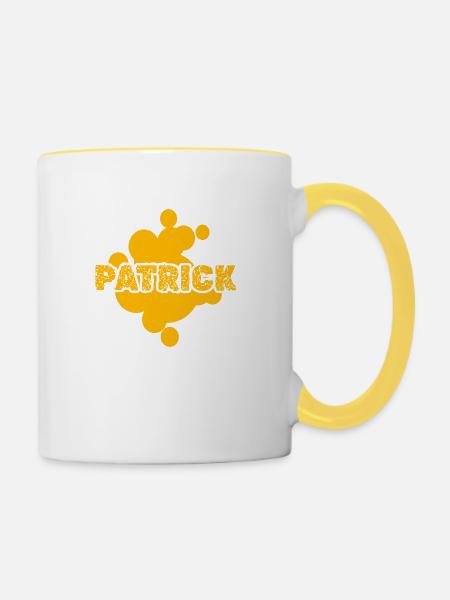 Maler Patrick - Tasse zweifarbig - Weiß/Gelb