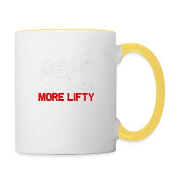 Moins bavard Plus Lifty Gorilla - Mug contrasté - blanc/jaune - Droite
