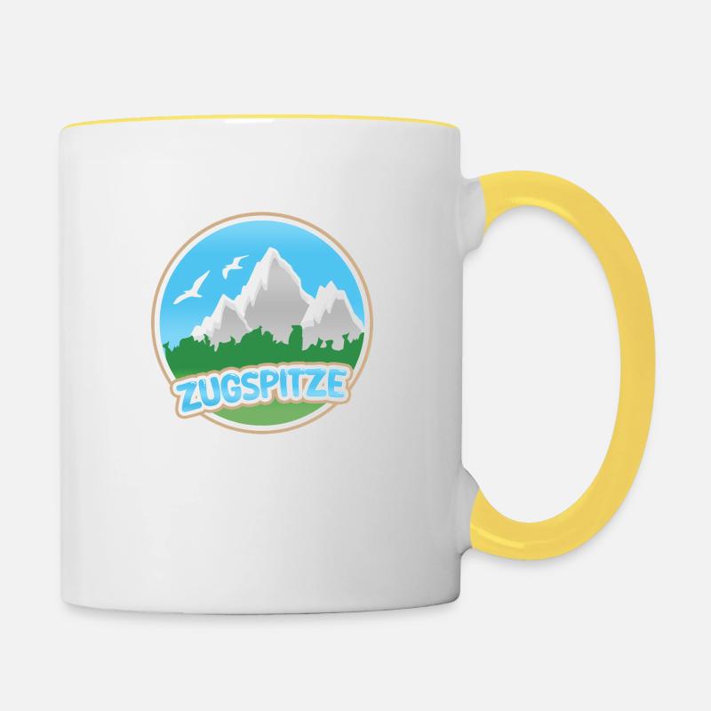 Zugspitze Zugspitze - Tasse zweifarbig - Weiß/Gelb