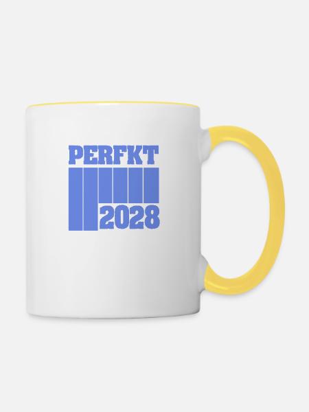 2028 2028 - Tasse zweifarbig - Weiß/Gelb