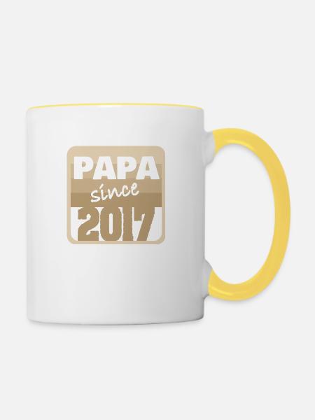 2017 - Tasse zweifarbig - Weiß/Gelb