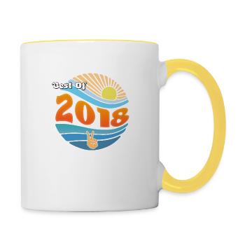 Best of 2018 – 7 Years of Unforgettable Moments - Contrasting Mug - white/yellow - Right