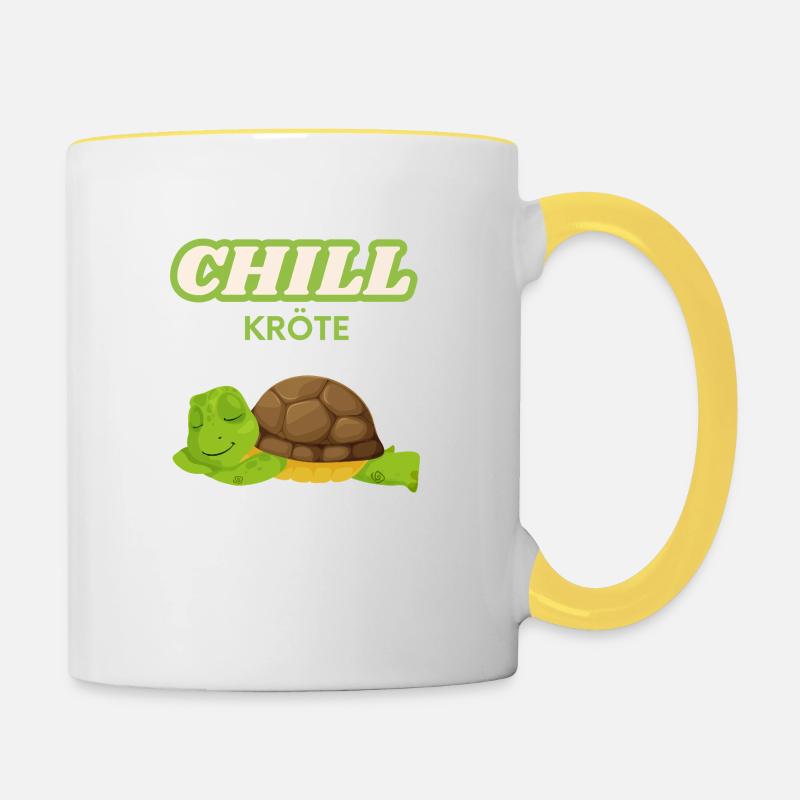 Chill crapaud pour refroidisseur - Mug contrasté - blanc/jaune