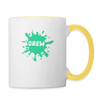 crew klecks - Tasse zweifarbig - Weiß/Gelb - Rechts