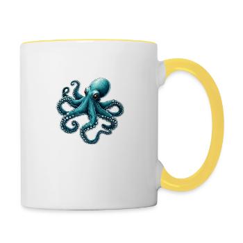 OCTOPUS - Contrasting Mug - white/yellow - Right