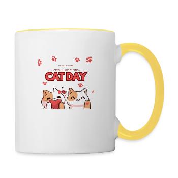 Pet animal - Contrasting Mug - white/yellow - Right