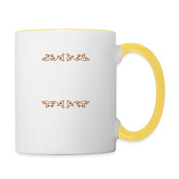 Équipe de boxe - Mug contrasté - blanc/jaune - Droite