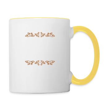 Dancing Crew - Tasse zweifarbig - Weiß/Gelb - Rechts