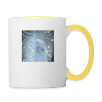 Magischer Schimmel - Tasse zweifarbig - Weiß/Gelb - Rechts