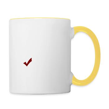 SINGLE HUNGRY - Mug contrasté - blanc/jaune - Droite