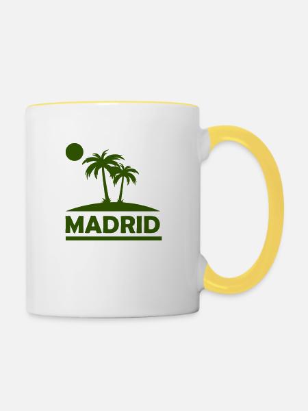 madrid - Tasse zweifarbig - Weiß/Gelb