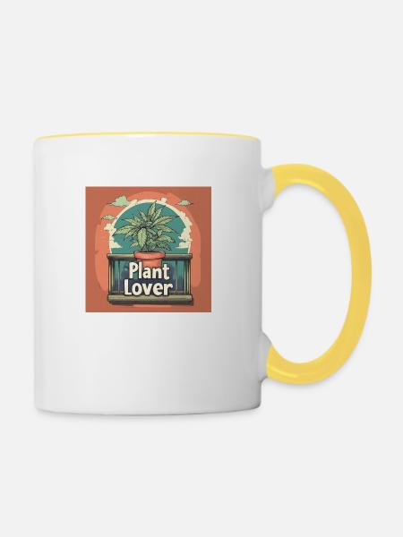 Canabis lover - Tasse zweifarbig - Weiß/Gelb