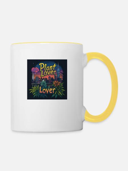 Canabis lover NewYork - Tasse zweifarbig - Weiß/Gelb
