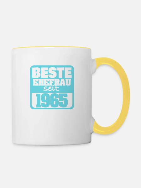 1965 - Tasse zweifarbig - Weiß/Gelb