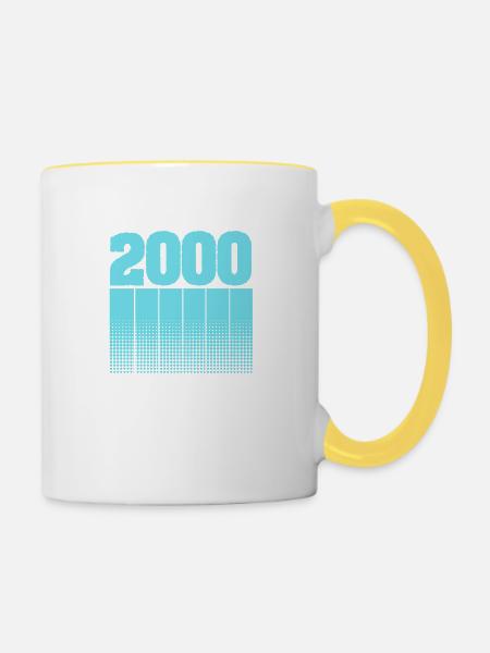 2000 - Tasse zweifarbig - Weiß/Gelb